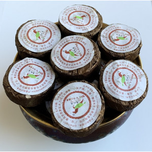 Шу пуэр в таблетках Ма Ma Dui Zhang 2017 год 100 г. Photo 3